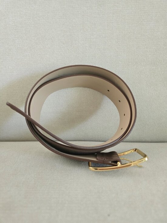 B-Low The Belt Chocolate Brown Suede Leather Milla Belt Small S Gold Buckle main image 6